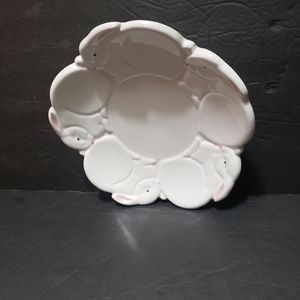 Vintage DEPARTMENT 56 Bunny Rabbit Easter Plate/Dish